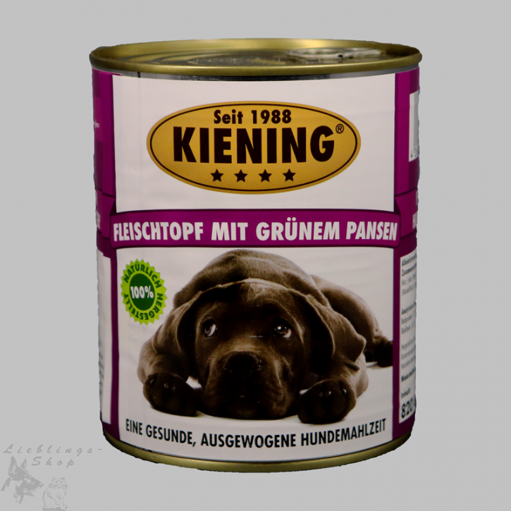 Kieningdosen   Fleischtopf m. 40% grünem Pansen, 820 g