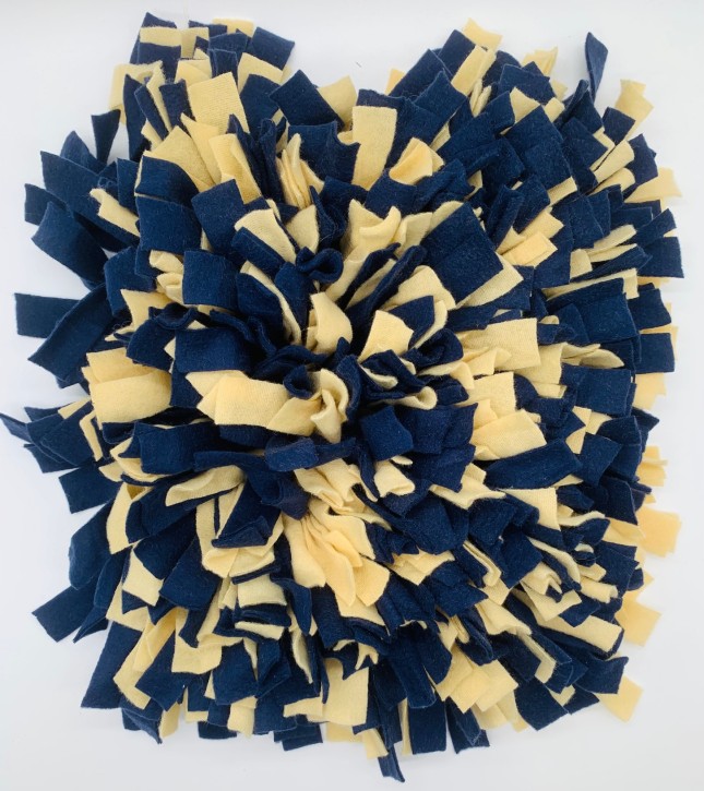 Schnüffelteppich, groß, beige-dunkelblau, 1 St.