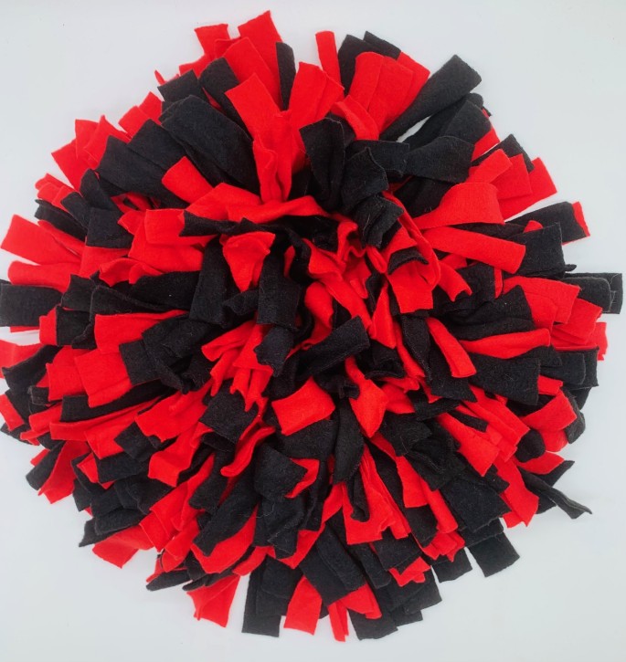 Schnüffelteppich, rund, rot-schwarz, 1 St.