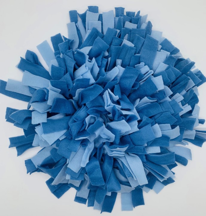 Schnüffelteppich, rund, blau-hellblau, 1 St.