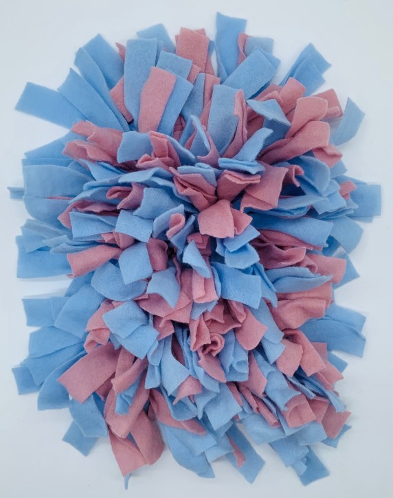 Schnüffelteppich, klein, rosa-hellblau, 1 St.