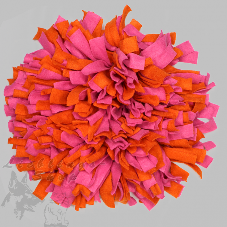 Schnüffelteppich, rund, orange-pink, 1 St.