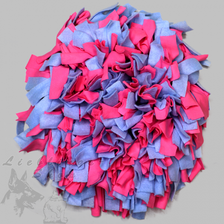 Schnüffelteppich, rund, pink-hellblau, 1 St.